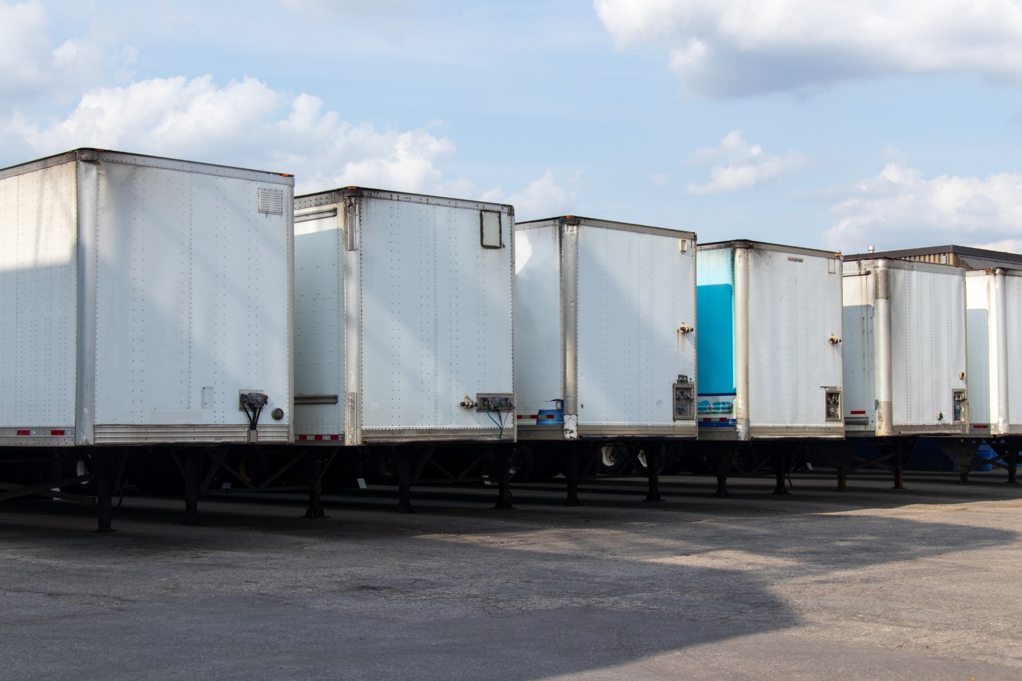 Trailers lined up